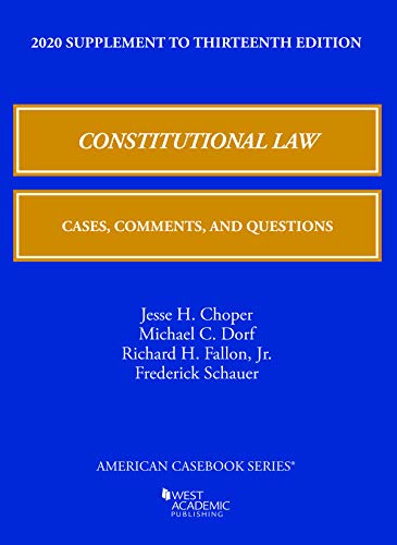Stock image for Constitutional Law : Cases, Comments, and Questions, 13th, 2020 Supplement for sale by Better World Books