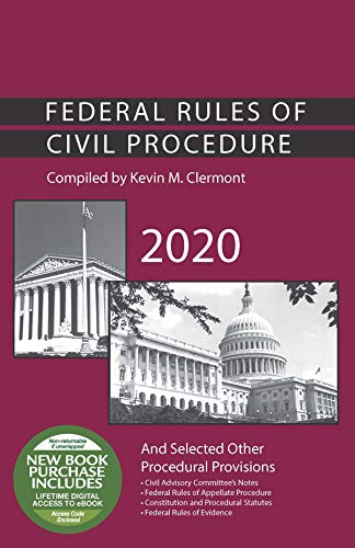 Imagen de archivo de Federal Rules of Civil Procedure and Selected Other Procedural Provisions, 2020 (Selected Statutes) a la venta por BooksRun