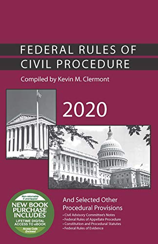 Stock image for Federal Rules of Civil Procedure and Selected Other Procedural Provisions, 2020 (Selected Statutes) for sale by BooksRun