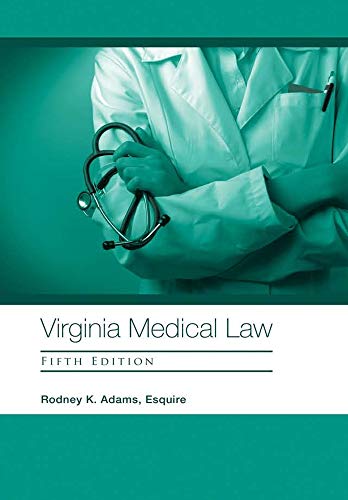 Stock image for Virginia Medical Law Fifth Edition for sale by PBShop.store US