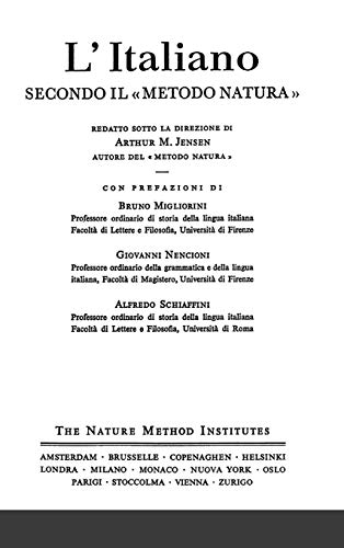 Imagen de archivo de L'italiano secondo il metodo natura (Italian Edition) a la venta por Lucky's Textbooks