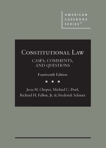 Beispielbild fr Constitutional Law: Cases, Comments, and Questions (American Casebook Series) zum Verkauf von Book Deals
