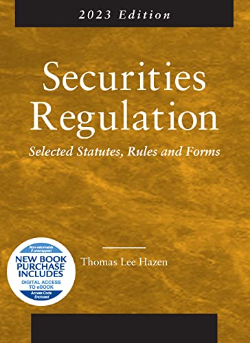 Beispielbild fr Securities Regulation, Selected Statutes, Rules and Forms, 2023 Edition zum Verkauf von Better World Books