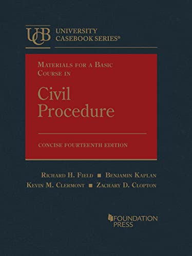 Beispielbild fr Materials for a Basic Course in Civil Procedure, Concise (University Casebook Series) zum Verkauf von BooksRun