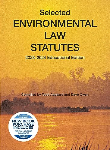Stock image for Selected Environmental Law Statutes, 2023-2024 Educational Edition for sale by PBShop.store US