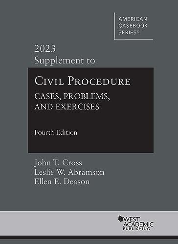 Beispielbild fr 2023 Supplement to Civil Procedure: Cases, Problems, and Exercises, 4th (American Casebook Series) zum Verkauf von GF Books, Inc.