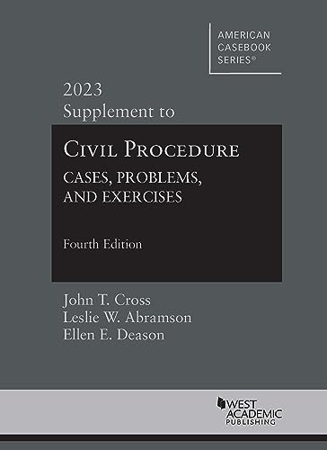 Imagen de archivo de Supplement to Civil Procedure: Cases, Problems, and Exercises a la venta por BarristerBooks