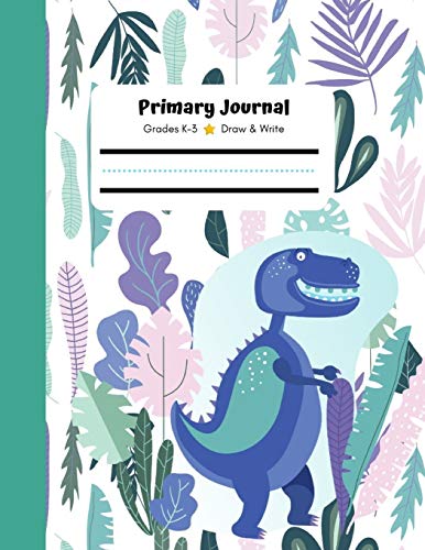 Stock image for Primary Journal, Grades K-3, Draw and Write: Story Book for Kids, Grades K-3, Composition Book, For Lovers of Dinosaurs, Purple Dinosaurs by Cuties Create for sale by Revaluation Books