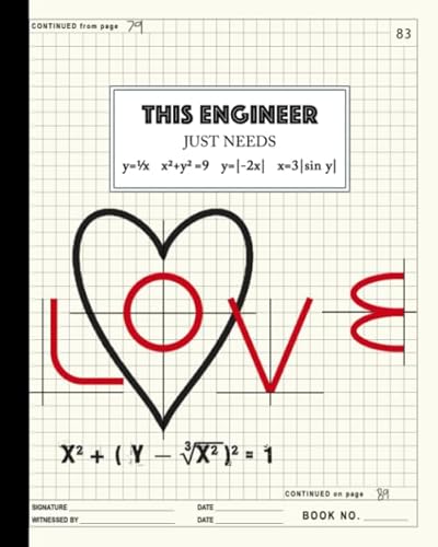 Immagine dell'editore per Engineering Notebook: Heart Equation for Engineers - This Engineer Loves Math & Graphs: 100 Pages (.25" Lab Grid Format), 8" x 10" (Notebooks for Students) venduto da Revaluation Books