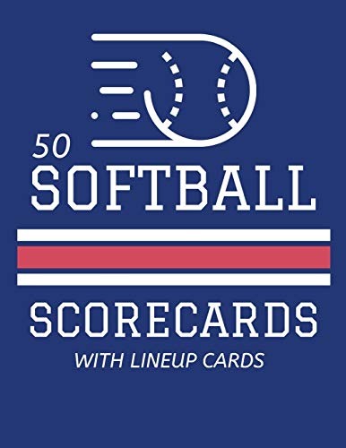 Stock image for 50 Softball Scorecards With Lineup Cards: 50 Scoring Sheets For Baseball and Softball Games (8.5x11) for sale by PlumCircle