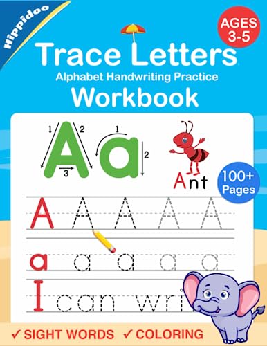 Stock image for Trace Letters: Alphabet Handwriting Practice workbook for kids: Preschool writing Workbook with Sight words for Pre K, Kindergarten and Kids Ages 3-5. ABC print handwriting book for sale by Jenson Books Inc