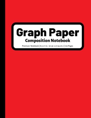 Stock image for Graph Paper Composition Notebook: 4x4 Quad Ruled Graphing Grid Paper | 100 Pages | Red for sale by Revaluation Books
