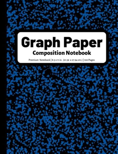 9781686987977: Graph Paper Composition Notebook: 5x5 Graphing Grid Paper, 100 Pages, Large, 8.5x11 inches, Blue