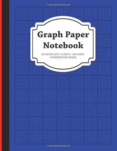 Stock image for Graph Paper Notebook: Quad Ruled 1/4 inch 4x4 Grid Composition Book (Red stripe Notebooks) for sale by Revaluation Books