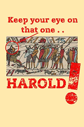 Imagen de archivo de Keep your eye on that one Harold !: Funny, Medieval Bayeux Tapestry Joke - Matt College Ruled Notebook Journal a la venta por Revaluation Books