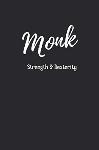 Stock image for Monk Strength & Dexterity: Black Journal RPG Tabletop Notebook -Notes for Maps, Adventures, Characters Role Playing Game; DnD for sale by Revaluation Books