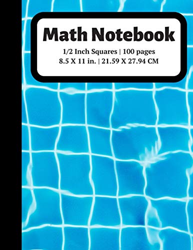 Stock image for Math Notebook: 1/2 inch Square Graph Paper for Students and Kids, 100 Sheets (Large, 8.5 x 11) (Graph Paper Notebooks) for sale by Ergodebooks