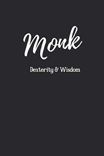Stock image for Monk Dexterity & Wisdom: Black Blank Journal RPG Tabletop Notebook -Notes for Maps, Adventures, Characters Role Playing Game; DnD for sale by Revaluation Books