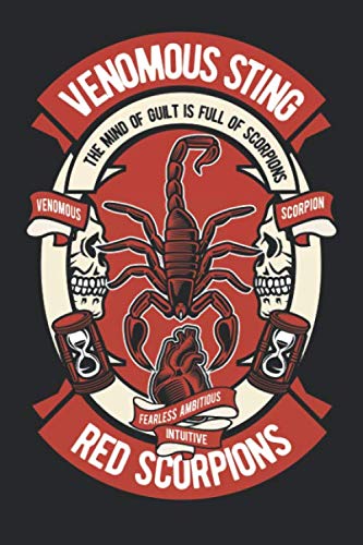 Stock image for Venomous Sting - The Mind Of Guilt Is Full Of Scorpions - Venemous Scorpion - Fearless Ambitions - Intuitive - Red Scorpions: Dot Grid Journal for . Lists to do, Planning (6x9 inches) Notebook for sale by Revaluation Books