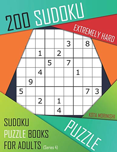 Beispielbild fr 200 Sudoku Extremely Hard: Extremely Hard Sudoku Puzzle Books for Adults With Solutions [Soft Cover ] zum Verkauf von booksXpress