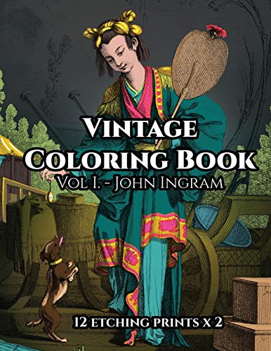 Stock image for Vintage Coloring Book vol 1 John Ingram Illustrations from 1740s by John Ingram based on Franois Boucher for sale by PBShop.store US