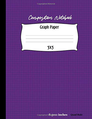 Immagine dell'editore per Graph Paper: Graphing Paper 5x5 Science and Math Subjects Personal Purple Cover Quad Ruled Book 8.5x11 Inches 110 pages School Writing and Drawing Book :Elegant Matte Cover Journal venduto da Revaluation Books