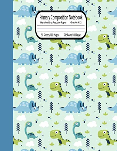 Stock image for Primary Composition Notebook Grades K-2: Dinosaur Primary Composition Notebook with picture space | top half blank | Handwriting Practice Paper | Primary Composition Notebook for boys | 100 Pages for sale by Revaluation Books