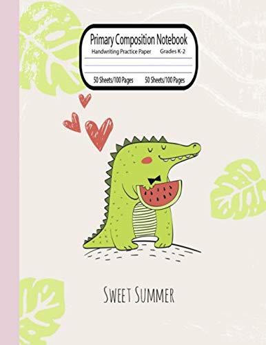 Stock image for Primary Composition notebook grades k-2: Dinosaur Primary Composition Notebook with picture space | top half blank | Handwriting Practice Paper | Primary Composition Notebook for boys | 100 Pages for sale by Revaluation Books
