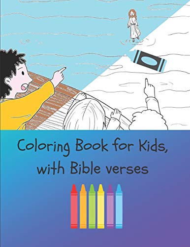 Stock image for Coloring Book for Kids, with Bible verses For Kids Ages 48 for sale by PBShop.store US