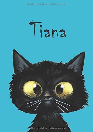Stock image for Tiana: Katze - Malbuch / Tagebuch / Notizbuch - DIN A5 - blanko mit kleiner Katze auf jeder zweiten Seite - glnzendes Coverfinish for sale by Revaluation Books