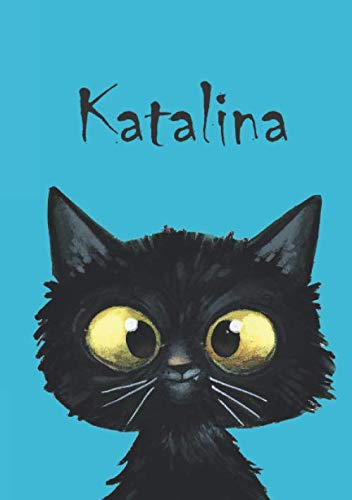 Beispielbild fr Katalina: Katze - Notizbuch / Tagebuch / Malbuch - DIN A5 - blanko mit kleiner Katze auf jeder zweiten Seite - glnzendes Coverfinish zum Verkauf von Revaluation Books