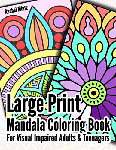 9781691615513: Large Print Mandala - Coloring Book: Bold Lines, High Contrast, Large Patterns