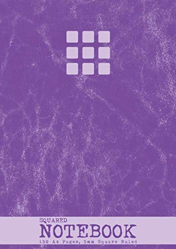 Stock image for 5mm Squared Notebook A4: 150 Pages | Grid / Graph Paper | 8.27" x 11.69" (21 x 29.7 cm) | School Exercise | Maths | Purple for sale by Revaluation Books