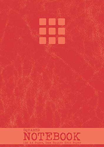 Stock image for Squared Paper Notebook A4: 150 Pages | Grid Paper | 5mm Square Ruled | School Exercise | Maths | Red for sale by Revaluation Books