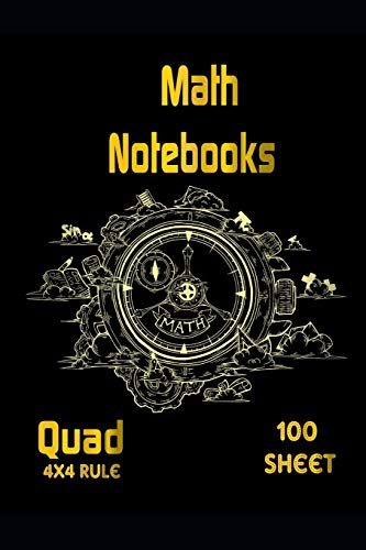 9781691724949: math notebooks quad 4x4 rule, 100 sheets: Graph Paper Quad Ruled Graphing Paper
