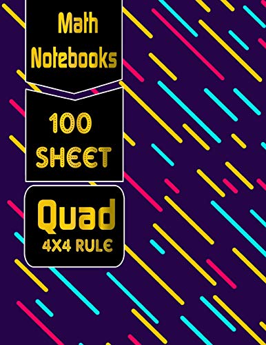 Beispielbild fr math notebooks quad 4x4 rule, 100 sheets: Graph Paper Quad Ruled Graphing Paper zum Verkauf von Ergodebooks