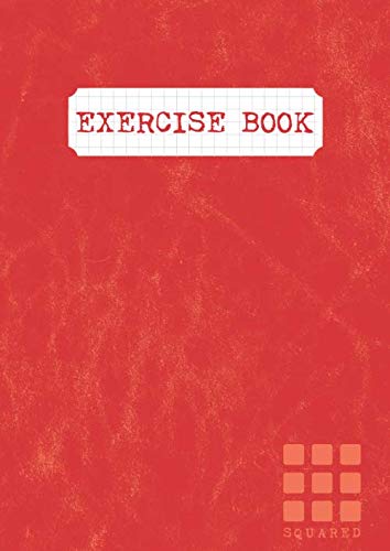 Stock image for Squared Exercise Book: A4 | 150 Pages | 5mm Square Ruled | Grid / Graph Paper | Maths | Red Cover for sale by Revaluation Books