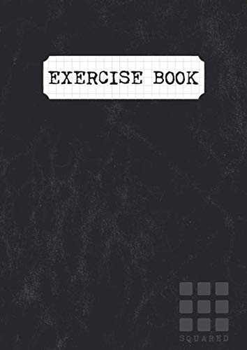 Stock image for Squared Exercise Book: A4 | 150 Pages | 5mm Square Ruled | Grid / Graph Paper | Maths | Black Cover for sale by Revaluation Books
