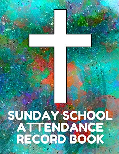 Stock image for Sunday School Attendance Record Book: Attendance Chart Register for Sunday School Classes, Teal Speckled Cover for sale by Revaluation Books