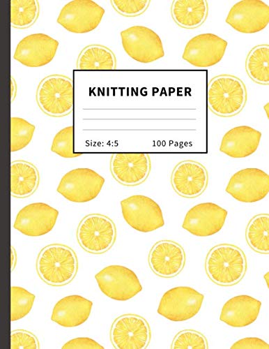 9781692696092: Knitting Paper: Graph (4:5 ratio) Notebook & Journal For Patterns : Lemon Pattern