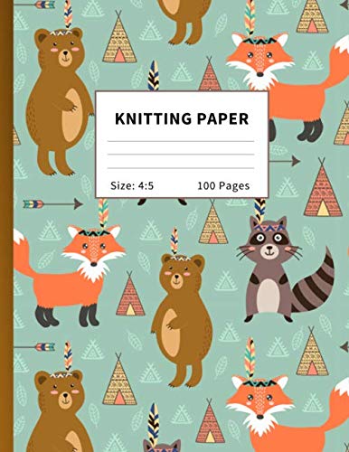 9781692702342: Knitting Paper: Graph (4:5 ratio) Notebook & Journals For Patterns : Forest & Nature Edition