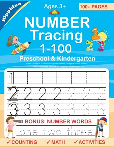 9781692814762: Number Tracing book for Preschoolers: Preschool Numbers Tracing Math Practice Workbook: Math Activity Book for Pre K, Kindergarten and Kids Ages 3-5 ... Words & Math for Preschool & Kindergarten)