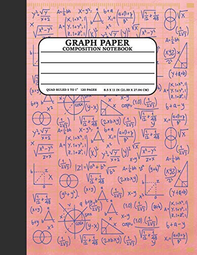 Stock image for Graph Paper Composition Notebook: Math and Science Lover Marble Rose Gold Graph Paper Cover Notebook (Quad Ruled 5 squares per inch, 120 pages) Birthday Gifts For Math Lover Teacher,Student for sale by Ergodebooks