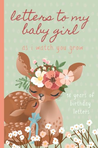 Beispielbild fr Letters To My Baby Girl As I Watch You Grow: Birthday Letter Prompt Journal, A Thoughtful Gift For New Mothers & Parents. Write Memories Now, Read . Time Capsule Keepsake Forever. Deer, Green. zum Verkauf von BooksRun