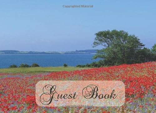 Stock image for Guest Book: Beautiful Landscape Sea View & Poppies Guestbook, Paperback Visitors Book, Guest Comments, Vacation Home, Beach House, Visitor Feedback for sale by Revaluation Books