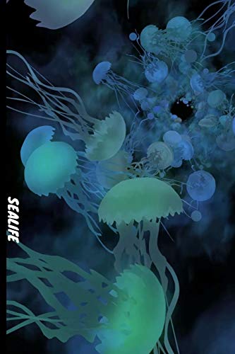Stock image for SEA LIFE: 6x9 120 page lined paperback notebook exercise book - beautiful Jellyfish, underwater, ocean notebook for school or creative writing for sale by Revaluation Books