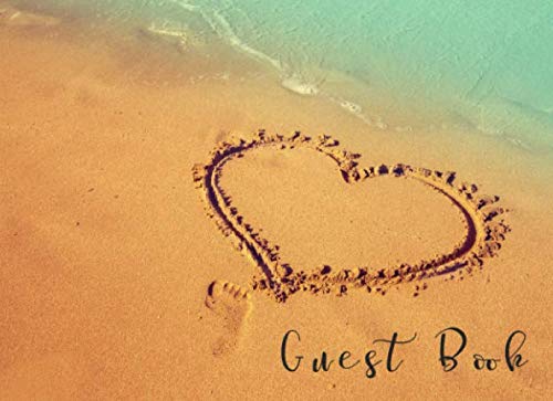 Beispielbild fr Guest Book: Heart in the sand with footprint beach scene visitor log for Vacation Rental, Airbnb, VRBO, Guest House, Beach House zum Verkauf von ThriftBooks-Atlanta