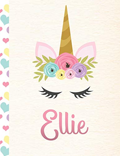 Stock image for Ellie: Personalized Unicorn Primary Handwriting Notebook For Girls With Pink Name | Dotted Midline Handwriting Practice Paper | Kindergarten to Early . | Grades K-2 Composition School Exercise Book for sale by SecondSale