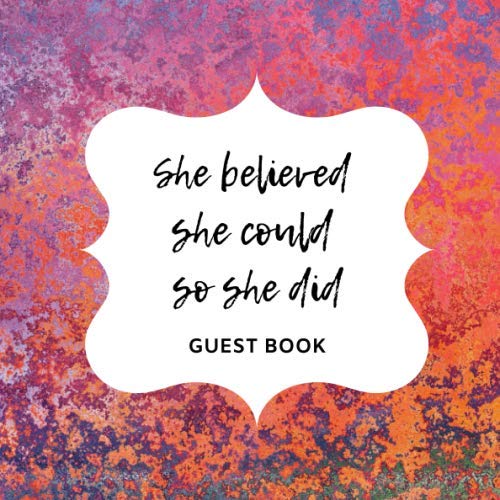 Stock image for She Believed She Could So She Did Guest Book: Purple/Gold/White Guest Book To Sign In (Glossy Cover) for sale by Revaluation Books
