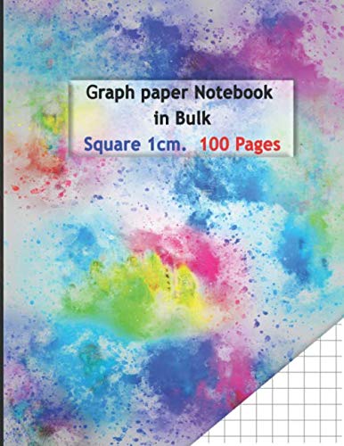 Stock image for Graph paper Notebook in Bulk Square 1cm. 100 Pages: With Squared ( 1mm/ Squares ) Composition Notebooks Journals Quad Square Notepads Books 8.5 X 11 . notes cover Full color Art Pattern design for sale by Red's Corner LLC